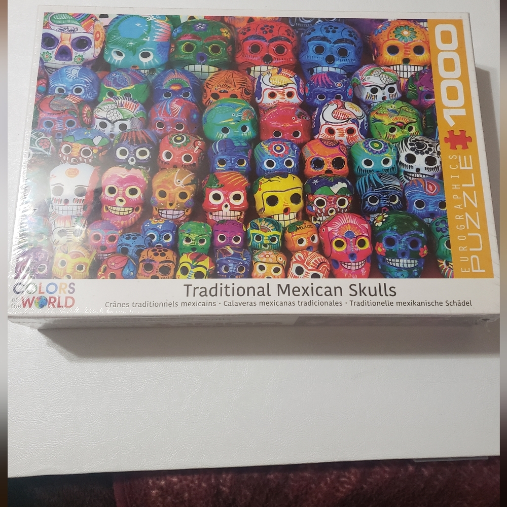 Colors Of The World 1000 Piece Puzzle Traditional Mexican Skulls